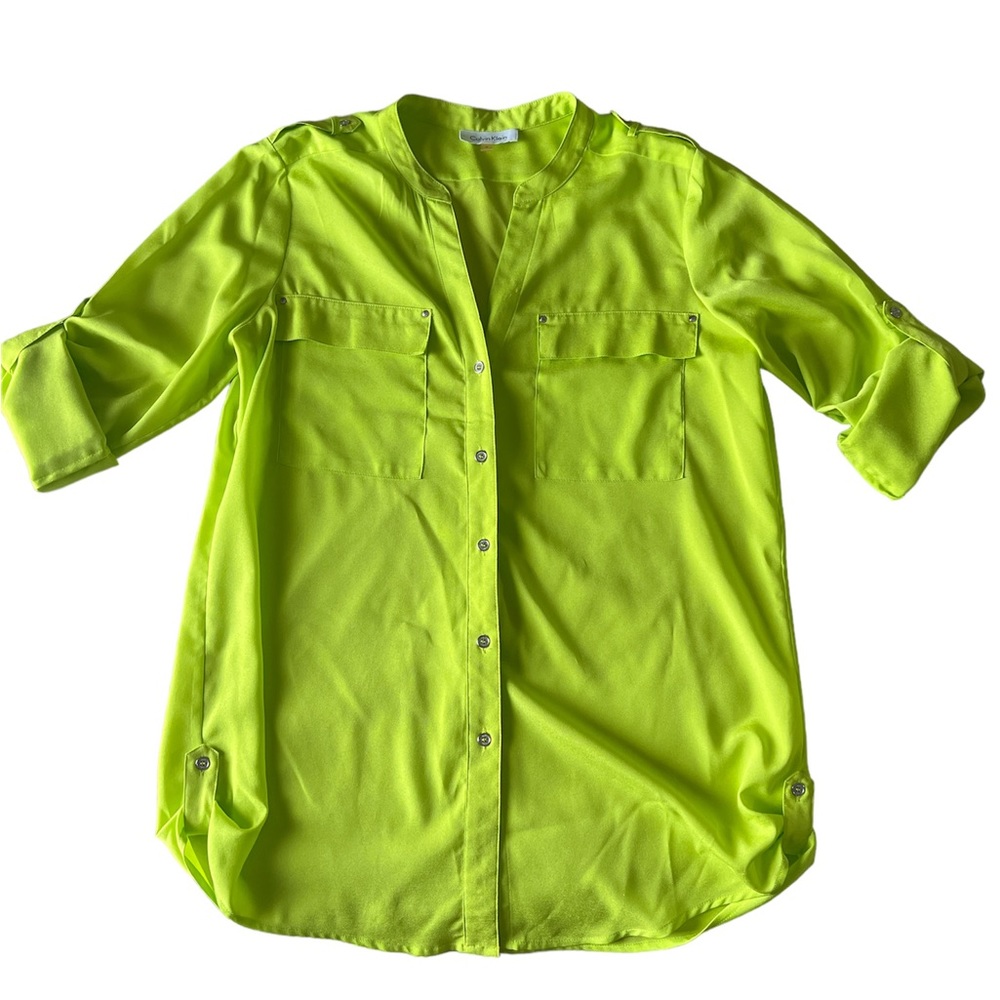 Neon green, Calvin Klein blouse